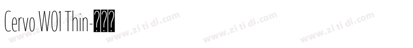 Cervo W01 Thin字体转换